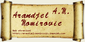 Aranđel Momirović vizit kartica